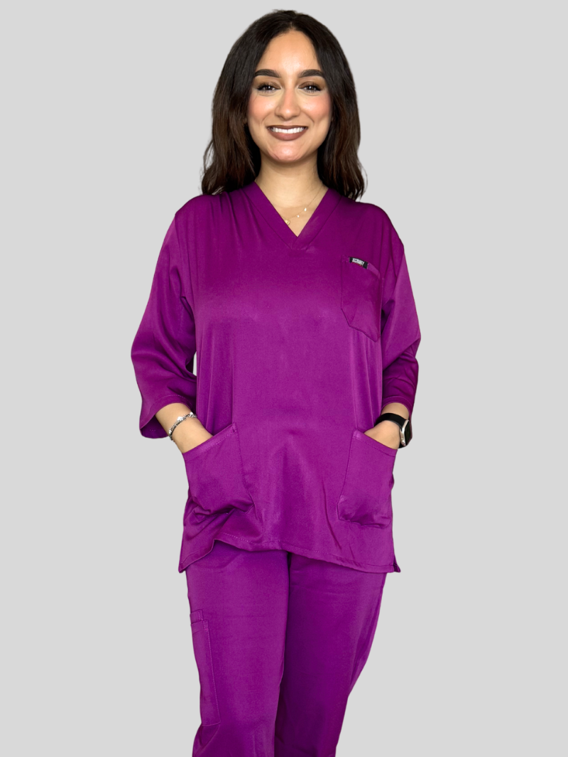 3/4 Stretch Aubergine